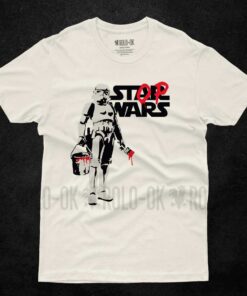 Stop Wars Banksy Camiseta Rolo-ok - Imagen 3