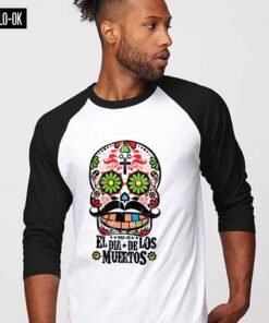 Día de muertos Camiseta Ranglán  Rolo-ok