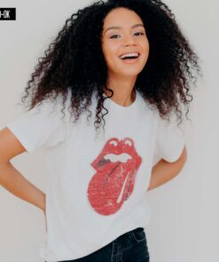 Beso Rolling Stones Camiseta Mujer Rolo-ok