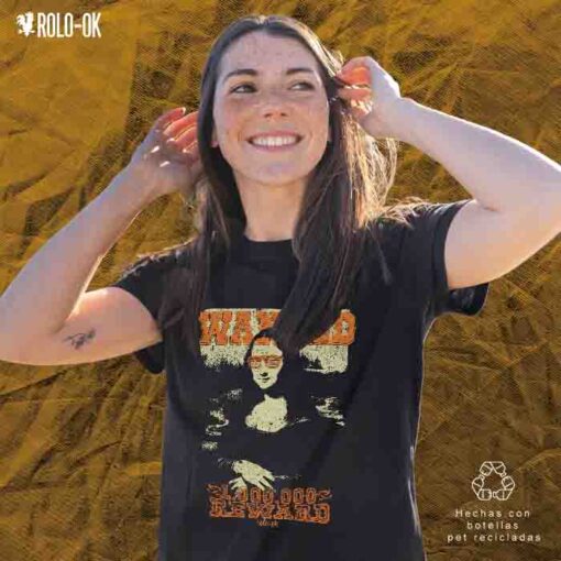 Mona Lisa Wanted Camiseta Mujer Rolo-ok