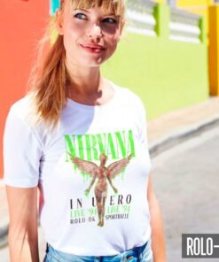 camiseta mujer rolo-ok in utero nirvana