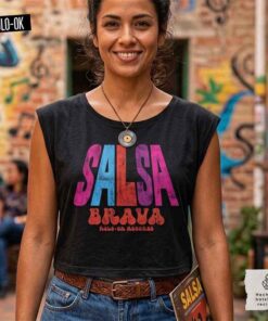 Salsa Brava Camiseta Negra mujer Rolo-ok
