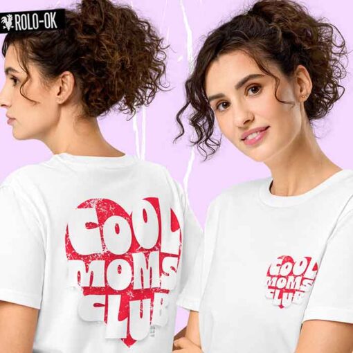 Cool Moms Club Camiseta Mujer Rolo-ok