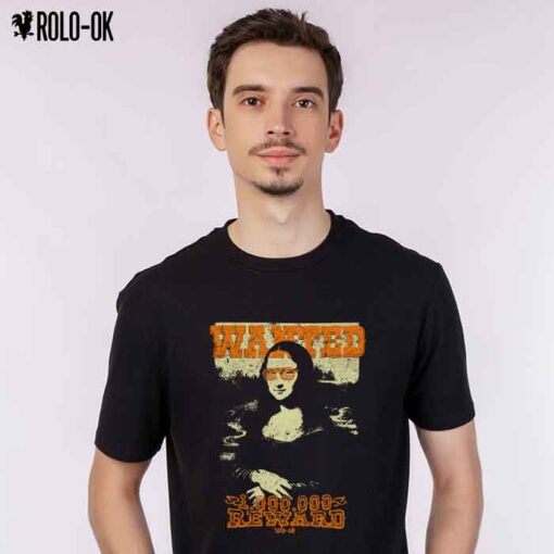 Mona Lisa Wanted Camiseta Rolo-ok