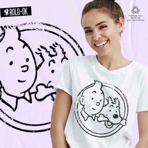 Las aventuras de Tintin Camiseta Rolo-ok Mujer