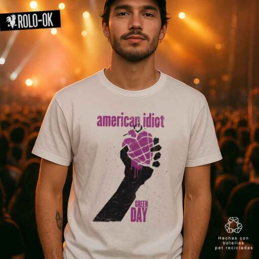 Green Day American Idiot  Camiseta Rolo-ok