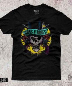 Alternative view of Guns Skull Concert camiseta-Mujer Rolo-ok