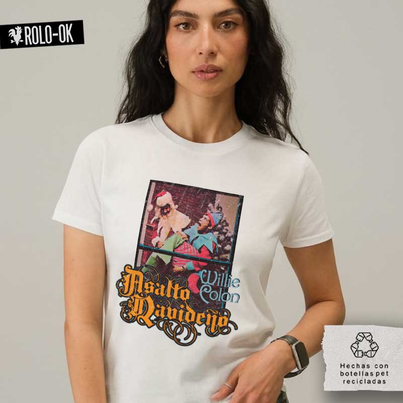 Asalto navideño Camiseta Mujer Rolo-ok