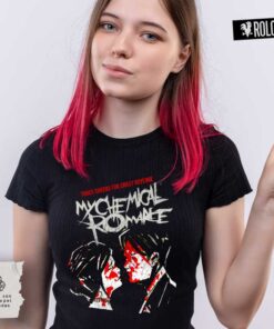 My chemical romance three cheers for sweet revenge Camiseta Negra Mujer Rolo-ok