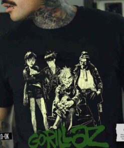 Gorillaz G-Sides Camiseta Negra Rolo-ok