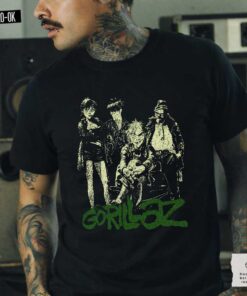 Gorillaz G-Sides Camiseta Negra Rolo-ok