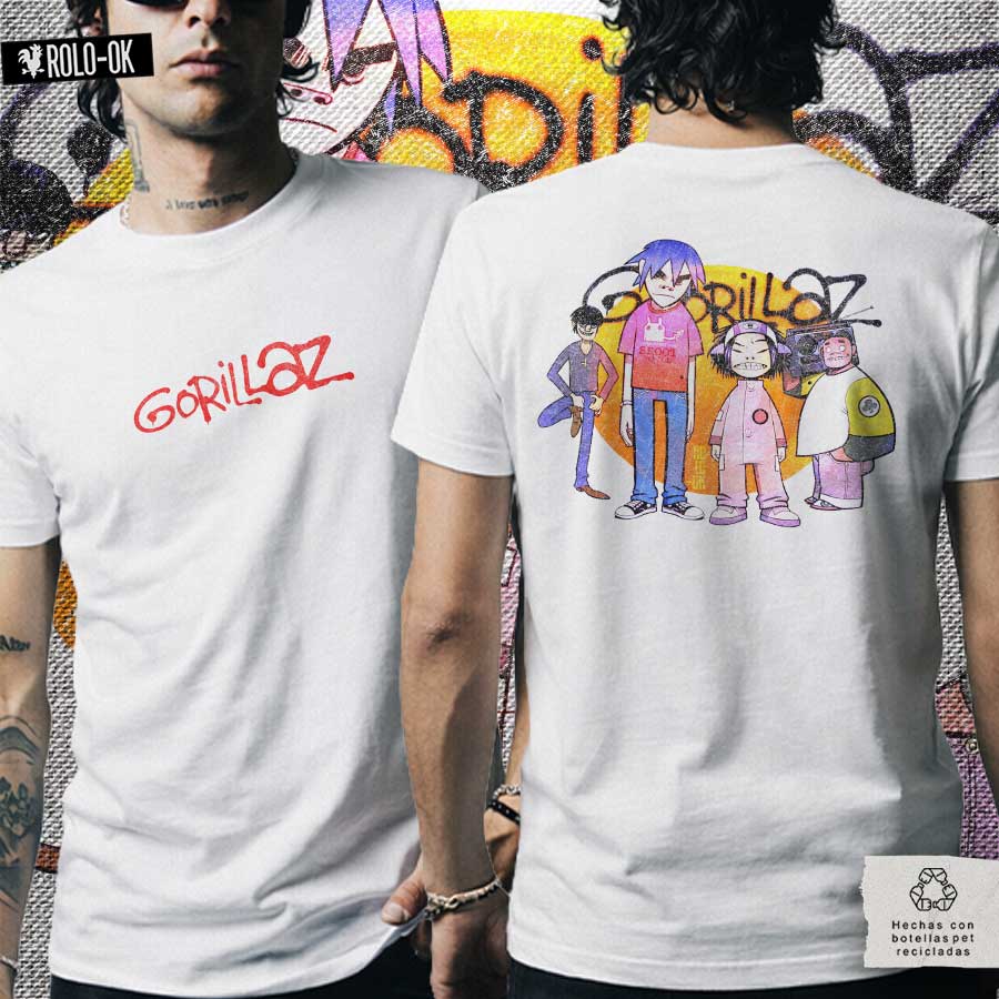 Gorillaz Celebridad Takedown Camiseta Rolo-ok