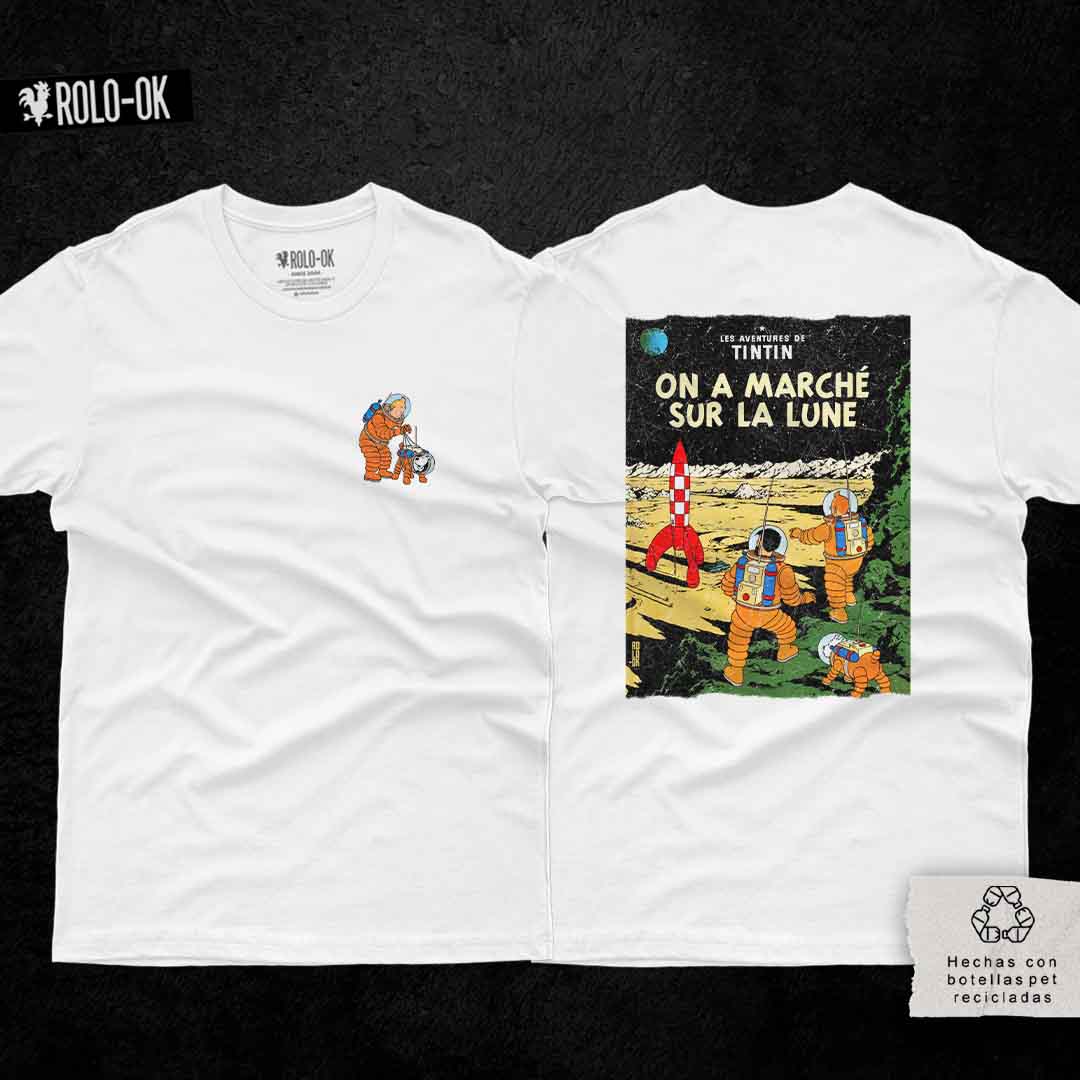 Tintin viaja a la luna Camiseta Mujer Rolo-ok - Imagen 2