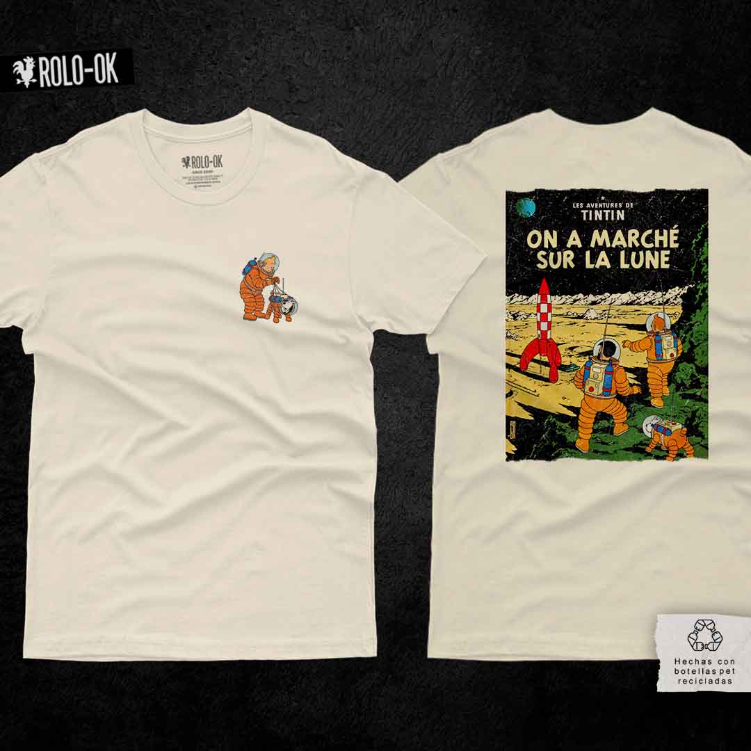 Tintin viaja a la luna Camiseta Mujer Rolo-ok - Imagen 3