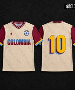 Alternative view of Colombia Vintage Crema Camiseta de Fútbol Mujer Rolo-ok - Precio Preventa