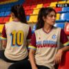 Colombia Vintage Crema Camiseta de Fútbol Mujer Rolo-ok - Precio Preventa