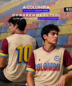 Colombia Vintage Crema Camiseta de Fútbol Rolo-ok
