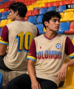 Colombia Vintage Crema Camiseta de Fútbol Rolo-ok - Precio Preventa
