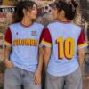Colombia Vintage Azul Claro Camiseta de Fútbol Mujer Rolo-ok - Precio Preventa