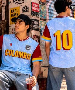 Colombia Vintage Azul Claro Camiseta de Fútbol Rolo-ok - Precio Preventa