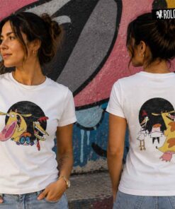 Vaca Pollito y Dexter Camiseta Mujer Rolo-ok