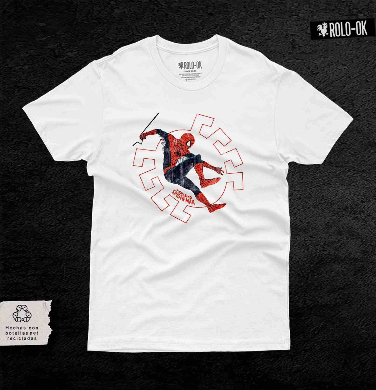 Spiderman the amazing logo Camiseta Rolo-ok - Imagen 3