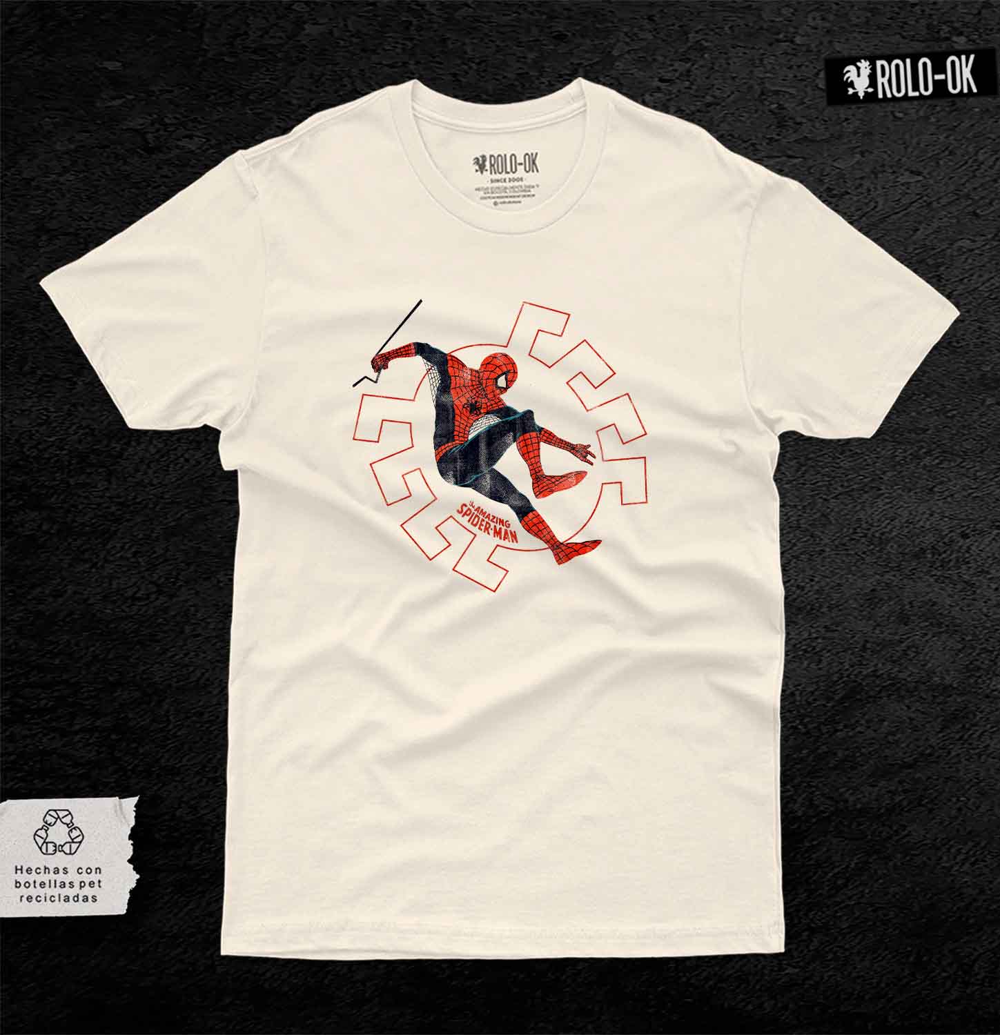 Spiderman the amazing logo Camiseta Rolo-ok - Imagen 2