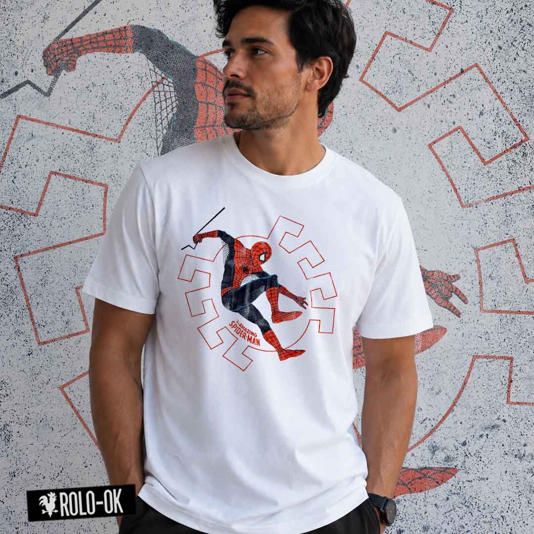 Spiderman the amazing logo Camiseta Rolo-ok