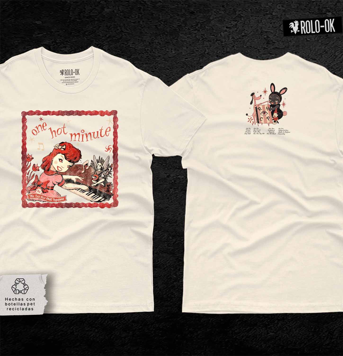 Red hot chili peppers one hot minute Mujer Rolo-ok - Imagen 4