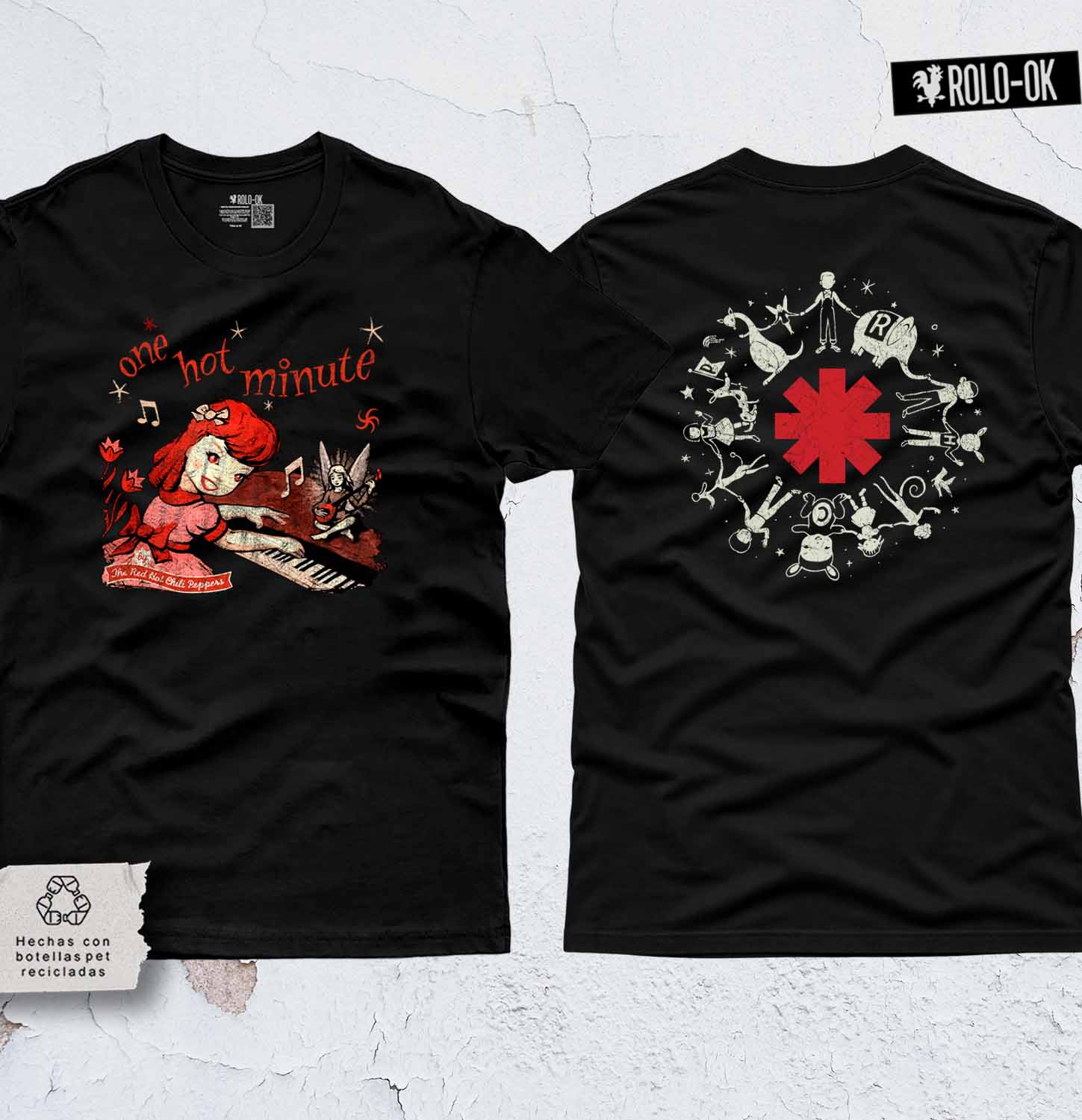 Red hot chili peppers one hot minute Mujer Rolo-ok - Imagen 5