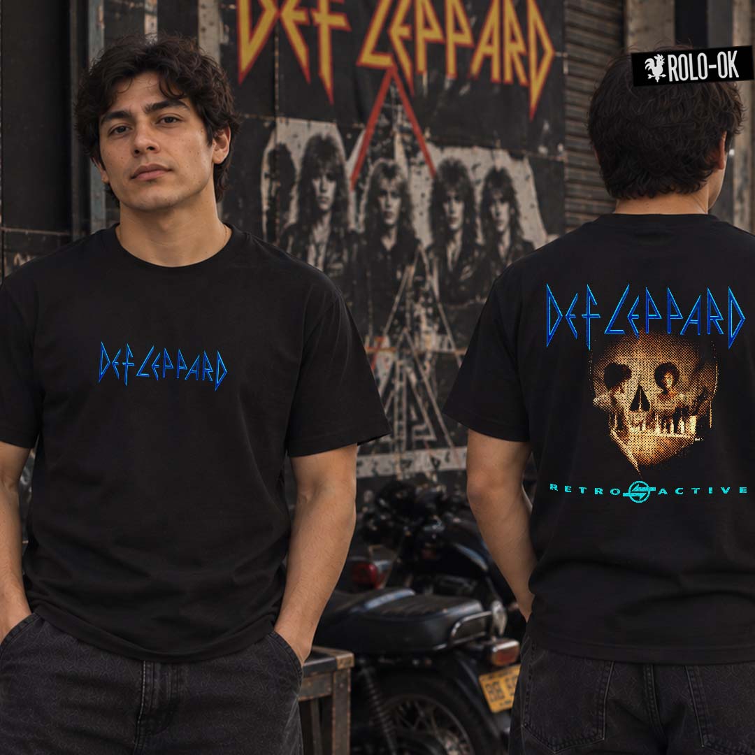 Def leppard retro active Camiseta Rolo-ok