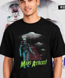 Mars Attacks Camiseta Negra Rolo-ok