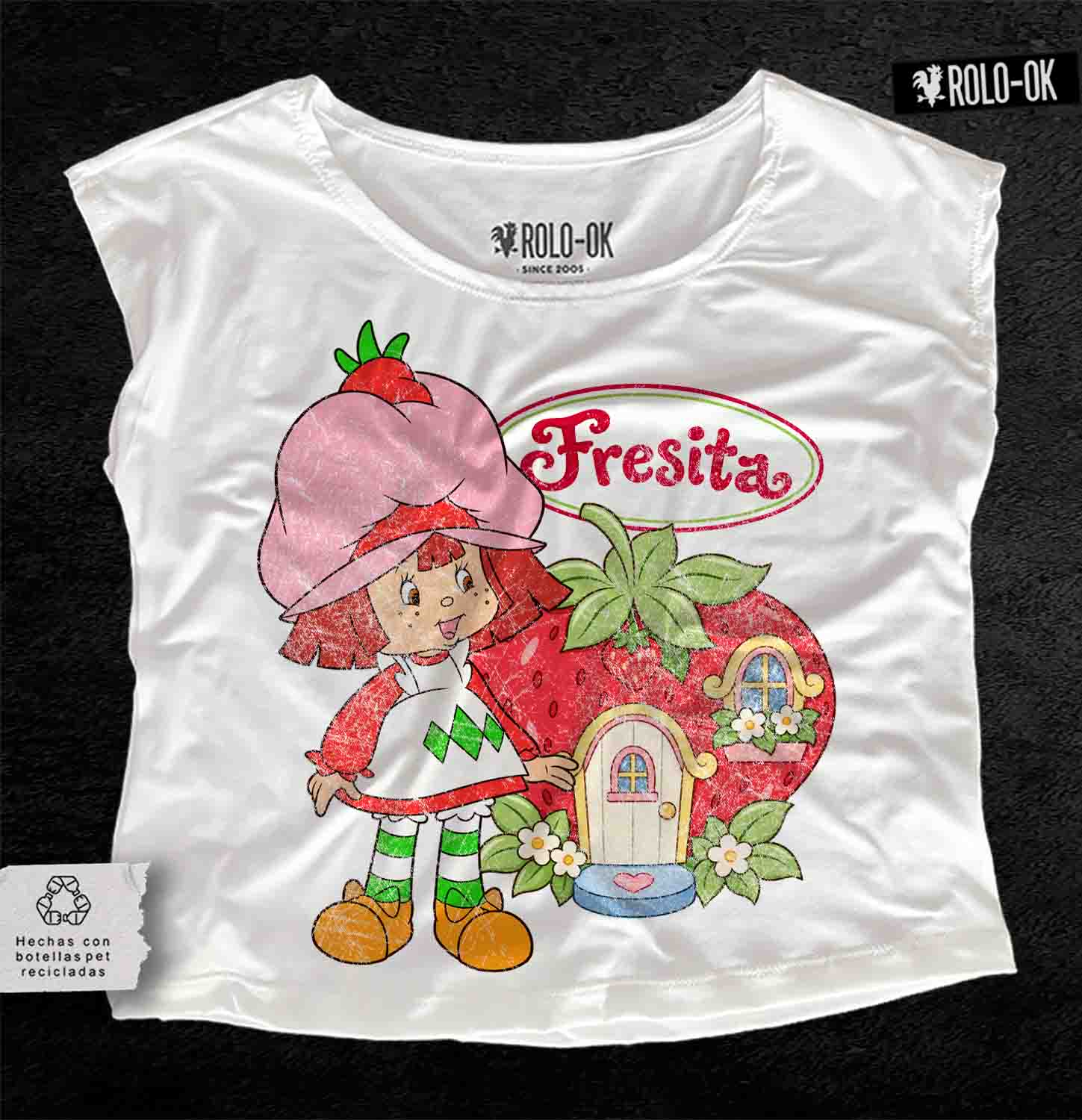 Rosita Fresita Camiseta Mujer Rolo-ok - Imagen 4